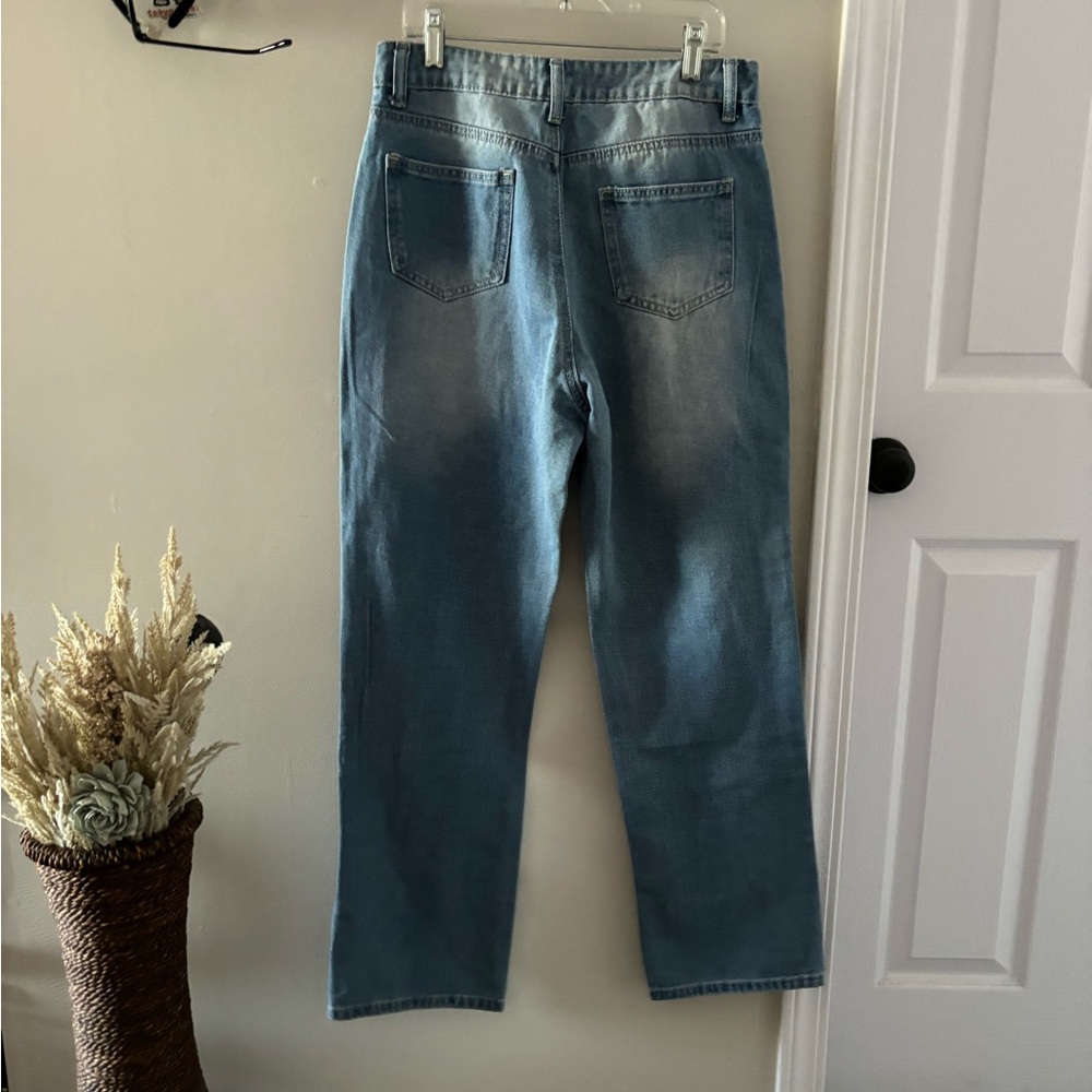 NWT distressed high rise Bamboo jeans - Picture 2 of 7